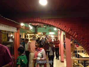 Guests dining at Village the Soul of India in Ahmedabad