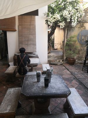 Courtyard at Lyn's The Shanghai Cafe in Songkhla