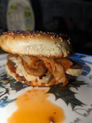 Kimchi bagel at The Crafty Pickle Co. in Caldicot