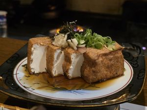 fried tofu at Sakurajaya in Gifu