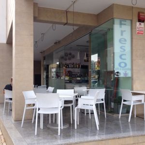 Outside at Cafe Fresco in Lagos