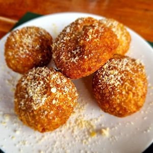 Croquettes ( Mushroom Garlic and Onion) at Belle's Beach Bar in San Juan