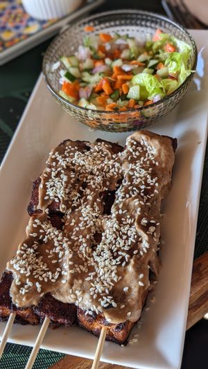 Tofu Satai (180PHP | 3.2$) at Belle's Beach Bar in San Juan