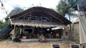   at Belle's Beach Bar in San Juan