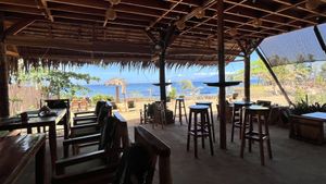   at Belle's Beach Bar in San Juan