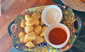 Papas bravas  at Belle's Beach Bar in San Juan