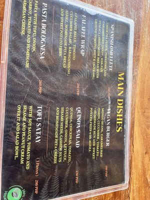 Menu  at Belle's Beach Bar in San Juan