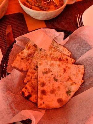 Onion kulcha at Namaste Indian Restaurant in Manuel Antonio