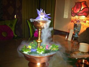 Blurry iPhone photo of the Rocky Salad at Pure Lotus - Jìng Xīn Lián 净心莲 in Beijing