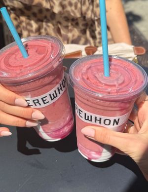 Hailey Bieber smoothie  at Erewhon Market - Beverly Hills in Beverly Hills