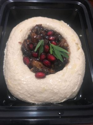 Hummus pomegranate  at Karaz Restaurant  in Abu Dhabi