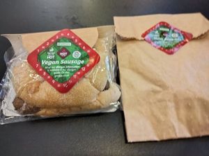 Cheap but satisfying breakfast at Greggs - Kings Cross in North London