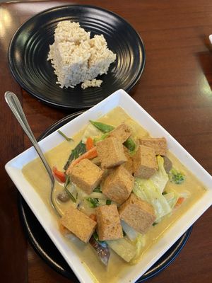 Eggplant yellow curry at Siam Cuisine in Anchorage