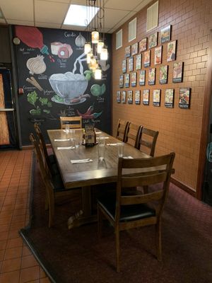 Corner table at Siam Cuisine in Anchorage