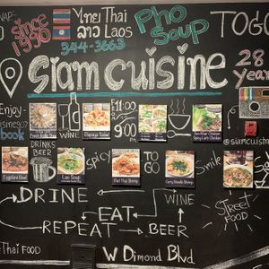 Chalk board at Siam Cuisine in Anchorage