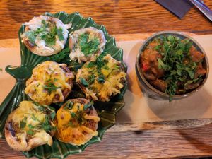 Pilze mit Käse und Pilzgulasch at Bar Meduza in Ustka