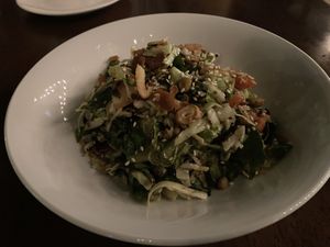 Tea leaf salad at Suananda Vegetarian Garden in Bangkok