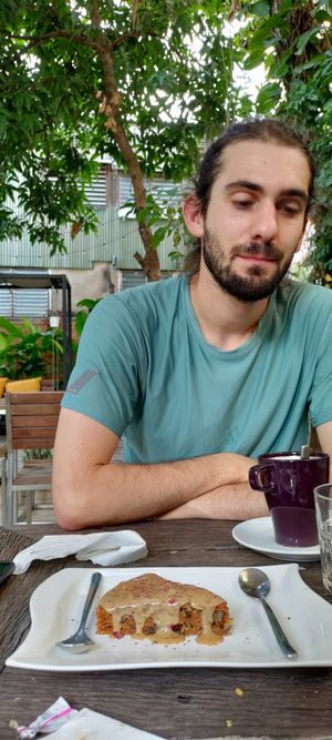 My cute date at Suananda Vegetarian Garden in Bangkok