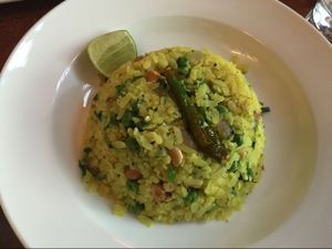 Delicious potato rice dice.   at Suananda Vegetarian Garden in Bangkok