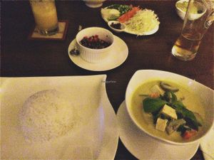 green curry  at Suananda Vegetarian Garden in Bangkok
