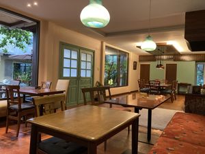 New indoor area  at Suananda Vegetarian Garden in Bangkok