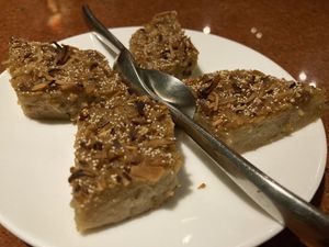 Coconut barfi  at Suananda Vegetarian Garden in Bangkok