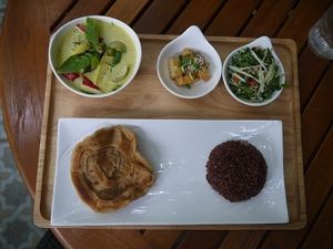 My favorite meal - Thanon Pan (named after the road) at Suananda Vegetarian Garden in Bangkok