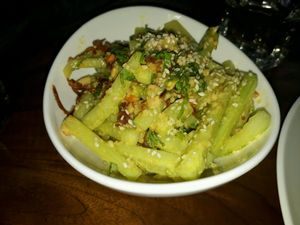 Cucumber and peanut salad at Suananda Vegetarian Garden in Bangkok