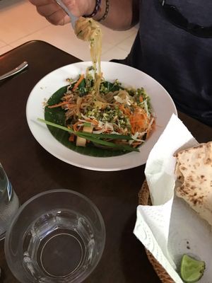 Pad Thai  at Suananda Vegetarian Garden in Bangkok