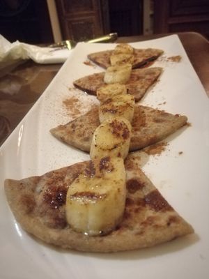 Banana parantha desert 👌 at Suananda Vegetarian Garden in Bangkok