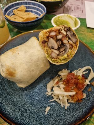 Mushroom burrito at Frida Mexicana in Fremantle