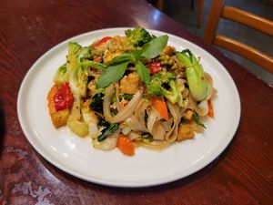 Rice Noodles Pad Kee Mao (vegan) at Good Catch in New Orleans