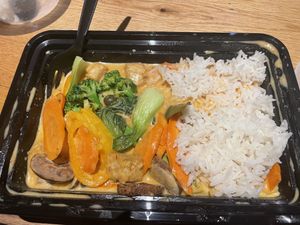 Vegan Vegi Panang Curry w added mushrooms   at Good Catch in New Orleans