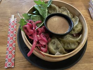 Vegan dumplings   at Zest in Karlstad