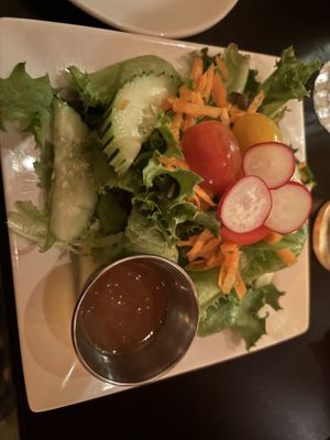  Salad started - simple but tasty dressing  at Cold Mountain Cafe in Bethlehem