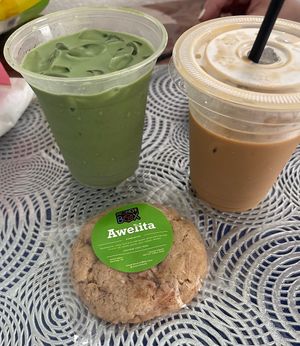 lots of plant milks and some vegan baked goods as well  at Café con Cé in San Juan