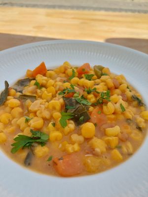 Vegan Katxupa (800 CVE) at Kaza Katxupa in Praia