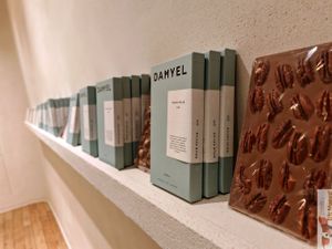 Chocolate tablets at Damyel in Paris