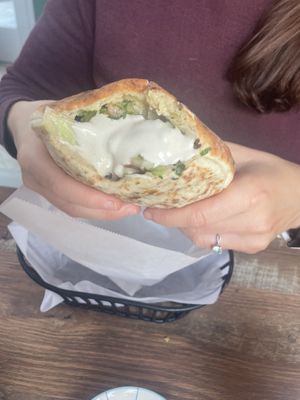 Falafel sandwich. Yummy  at Pita House in Tarrytown
