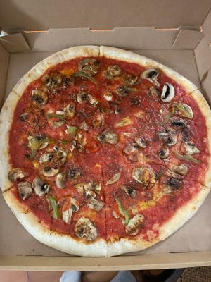 Marinara with mushrooms and peppers added  at La Bruschetta in Portimao