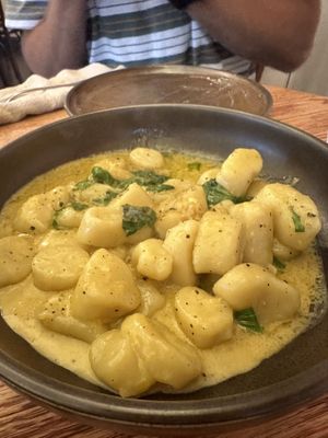 Lemon black pepper potato gnocchi  at Frankie & Mo's Wine Shop & Bar  in Blackheath