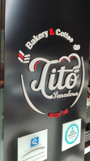 Cartel at Bakery & Coffee Tito in Ourense