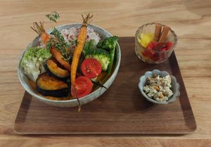 Homemade Pumpkin Curry w/ Multigrain Rice 自家製南瓜蓉蔬菜咖喱 配 十穀米飯 at Cafe Zi - 梔子 in Kowloon