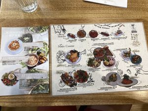 Current menu (left is seasonal)  at Cafe Zi - 梔子 in Kowloon