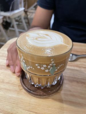 Nut milk coffeee  at Cafe Zi - 梔子 in Kowloon
