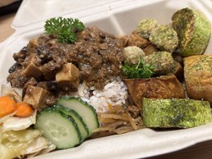 Taiwanese braised vegan pork.   at Cafe Zi - 梔子 in Kowloon