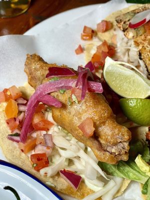 Banana blossom tacos  at Antojitos in Glasgow