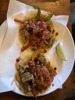 Oaxacan Ch*kn Tacos £8.45  at Antojitos in Glasgow
