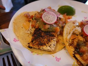 Blackened Tofu Asada tacos at Antojitos in Glasgow
