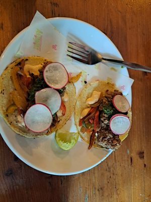 Pineapple tacos at Antojitos in Glasgow